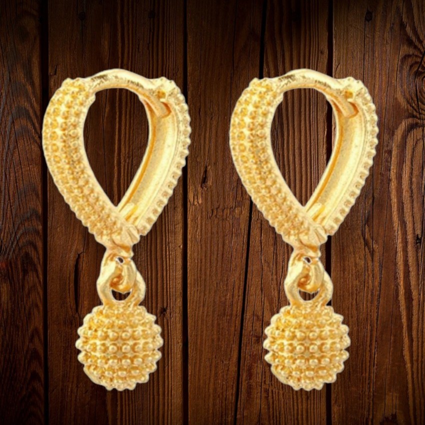Buy Vighnaharta V Shape alloy Gold plated Bali Chand Bali Earring for  Women and Girls VFJ1475ERG Online  Get 76 Off