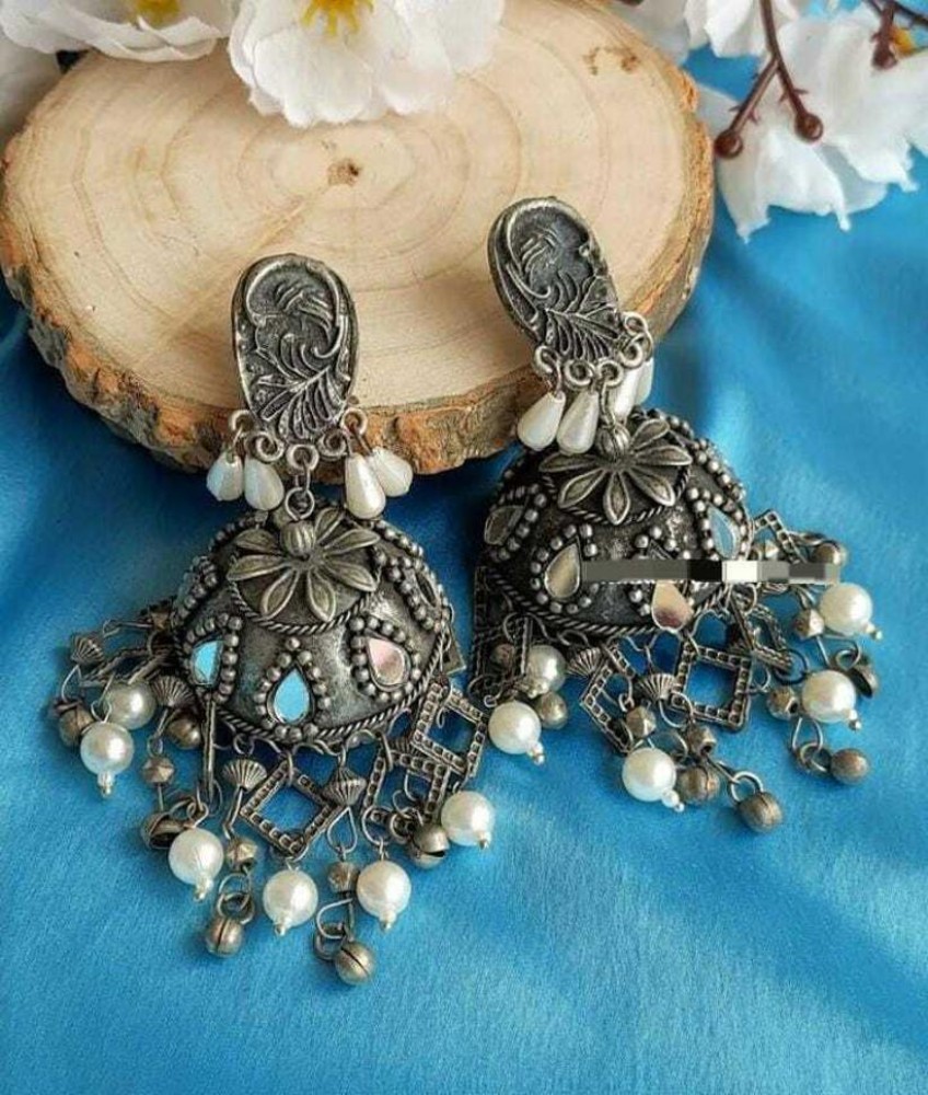 Flipkartcom  Buy fashion jewlery Jhumki oxidized earrings Metal Chandbali  Earring Online at Best Prices in India
