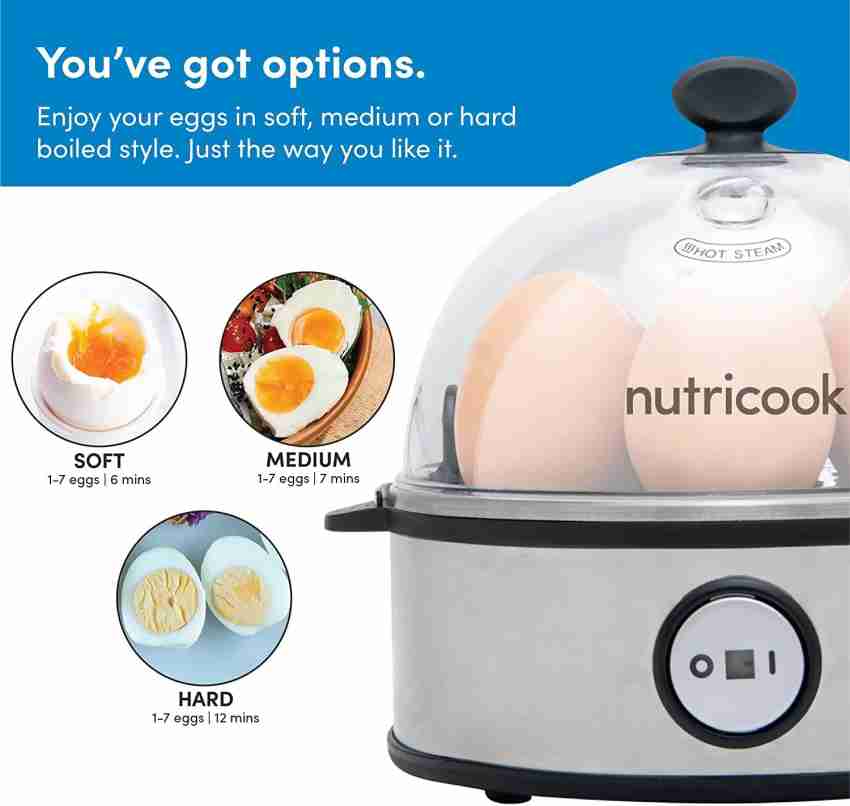 Rapid Egg Cooker Soft Medium Hard Electric Steam Boil Poacher Boiler 7 Eggs