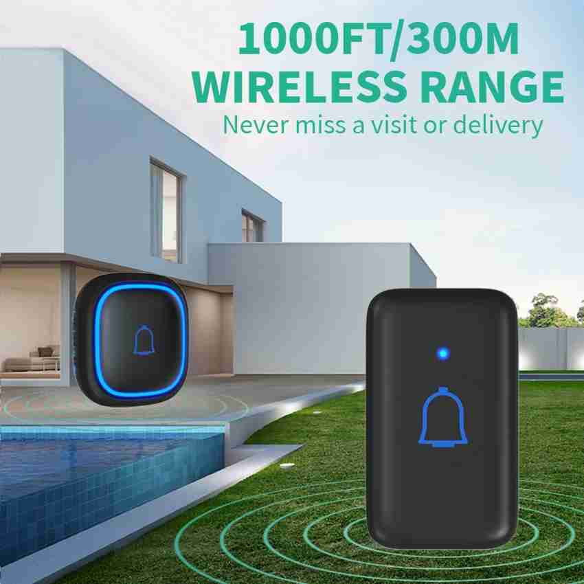 lokza Wireless Doorbell Waterproof calling Bell 1000ft Range 56 Tune 7 level  Volume Wireless Door Chime Price in India - Buy lokza Wireless Doorbell  Waterproof calling Bell 1000ft Range 56 Tune 7