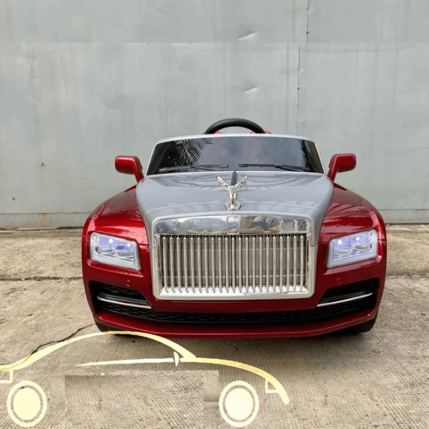 Rolls Royce Style 12v Ride On Car 4wd White  Outside Play