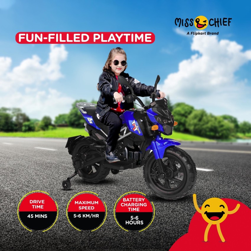 Miss Chief by Flipkart 6V Electric Bike Rideons Wagons Battery