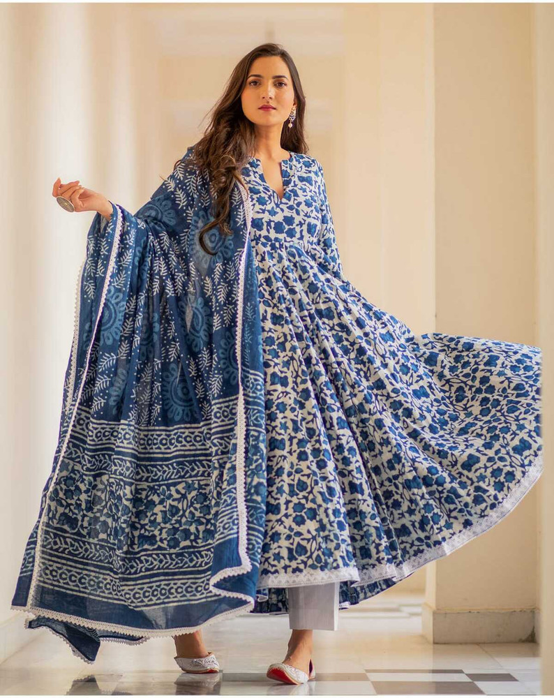 SGR Enterprise Women Printed Gown Kurta - Buy SGR Enterprise Women Printed  Gown Kurta Online at Best Prices in India | Flipkart.com