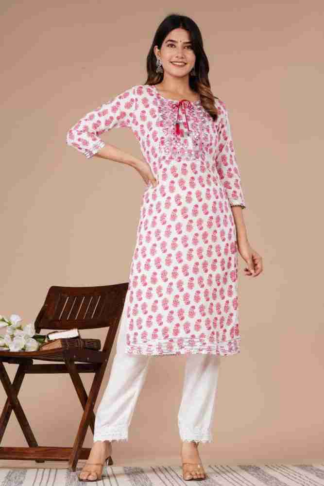 RIMELINE FASHION Beautiful Cotton Kurti for Women Khadi Cotton