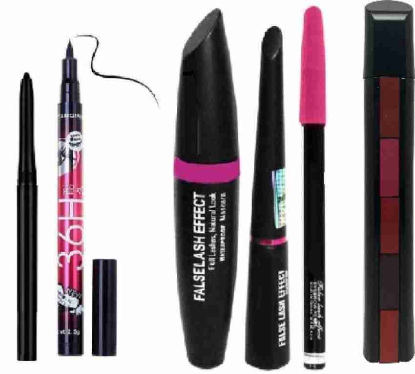 GROOVS Makeup Beauty Kajal & 3in1 Mascara ,Eye Liner 36H and 5in1 Red  colour lipstick 40 g - Price in India, Buy GROOVS Makeup Beauty Kajal &  3in1 Mascara ,Eye Liner 36H