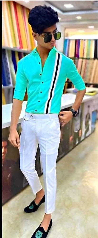 Buy Lycra Combo pair WHITE Shirts  DARK BLUE Pants online from  Fashion Trends