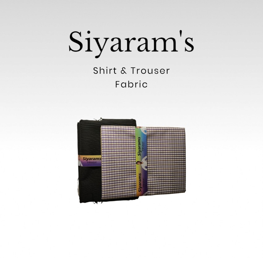 Buy Siyarams Dark Grey Broad Check Polyester Viscose Trouser Fabric online   Looksgudin