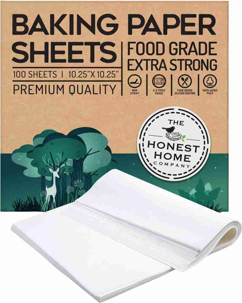 Honest Home Butter Paper-100 Sheets White Precut Sheet For Cooking