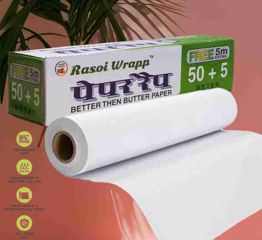 Multi purpose food wrap paper,/Roti Wrap paper/Wrapping roll Paper,  parchment paper, Butter paper, 20 meter