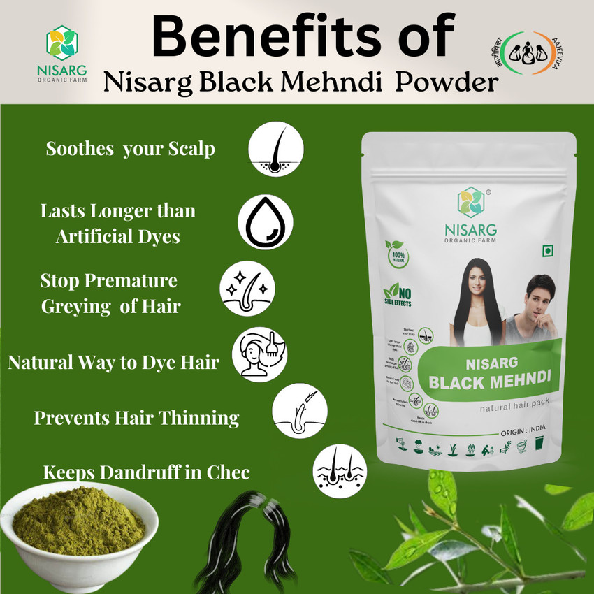 Price in India, Buy khadi natural herbal organic Black Mehndi powder for  Hair fall control, Dandruff Free, Hair Growth & Shiny Hair Hair Color ,  black Online In India, Reviews, Ratings & Features | Flipkart.com