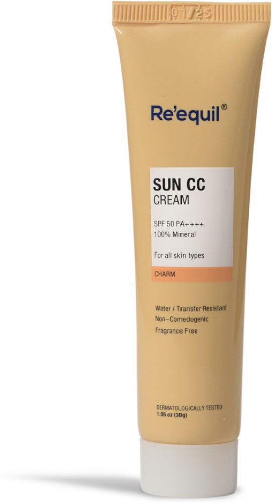 Re'equil Sun CC Cream SPF 50 PA++++, 100% Mineral UV Filter, Foundation -  Price in India, Buy Re'equil Sun CC Cream SPF 50 PA++++, 100% Mineral UV  Filter, Foundation Online In India, Reviews, Ratings & Features