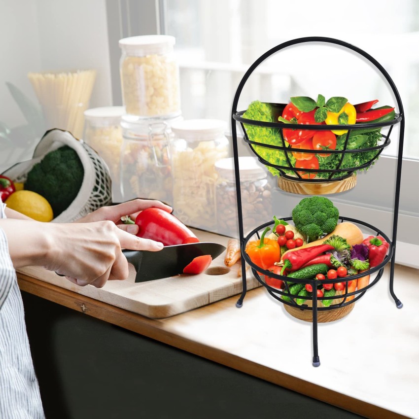 Buy SmartSlide 3 - Tier Fruit And Vegetable Basket For Kitchen