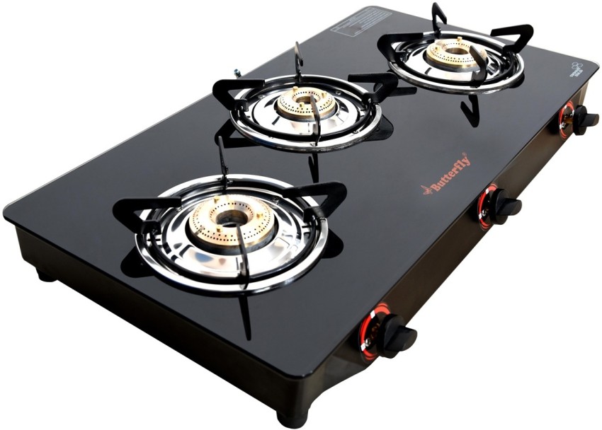 butterfly glass stove 3 burner