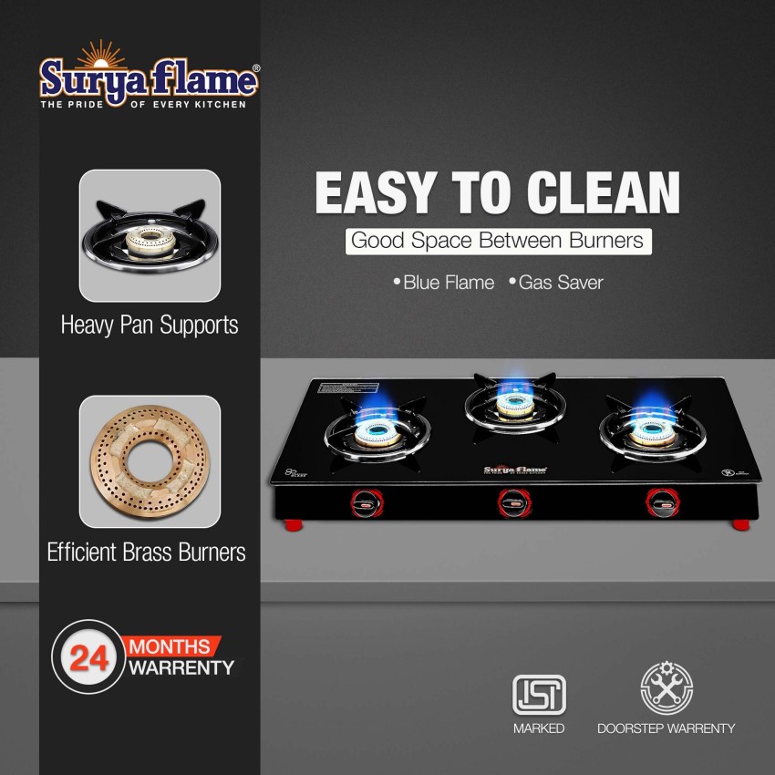 surya flame 3 burner stove