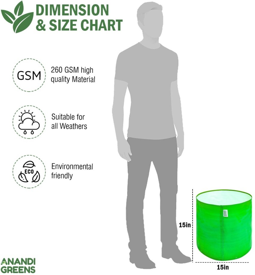 Grow Bag Size Chart