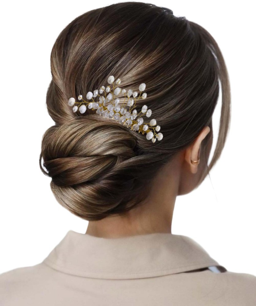 Buy GoldToned Hair Accessories for Women by ZAVERI PEARLS Online  Ajiocom