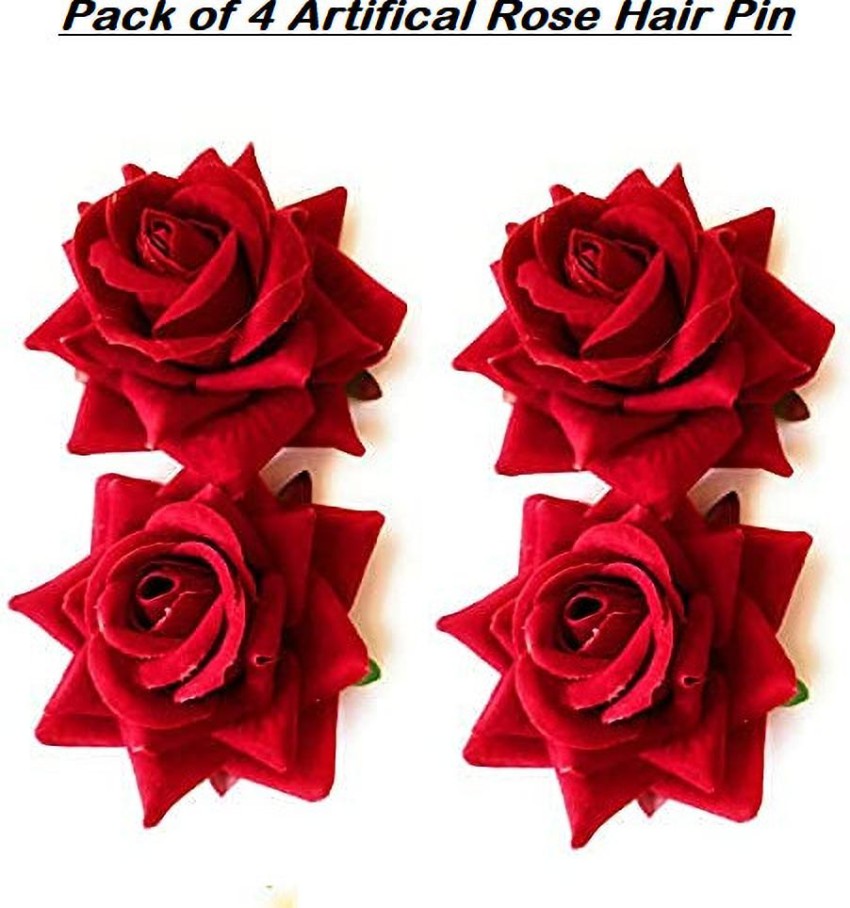 Red Rose Hair Clip Small  Vivian Fong Designs