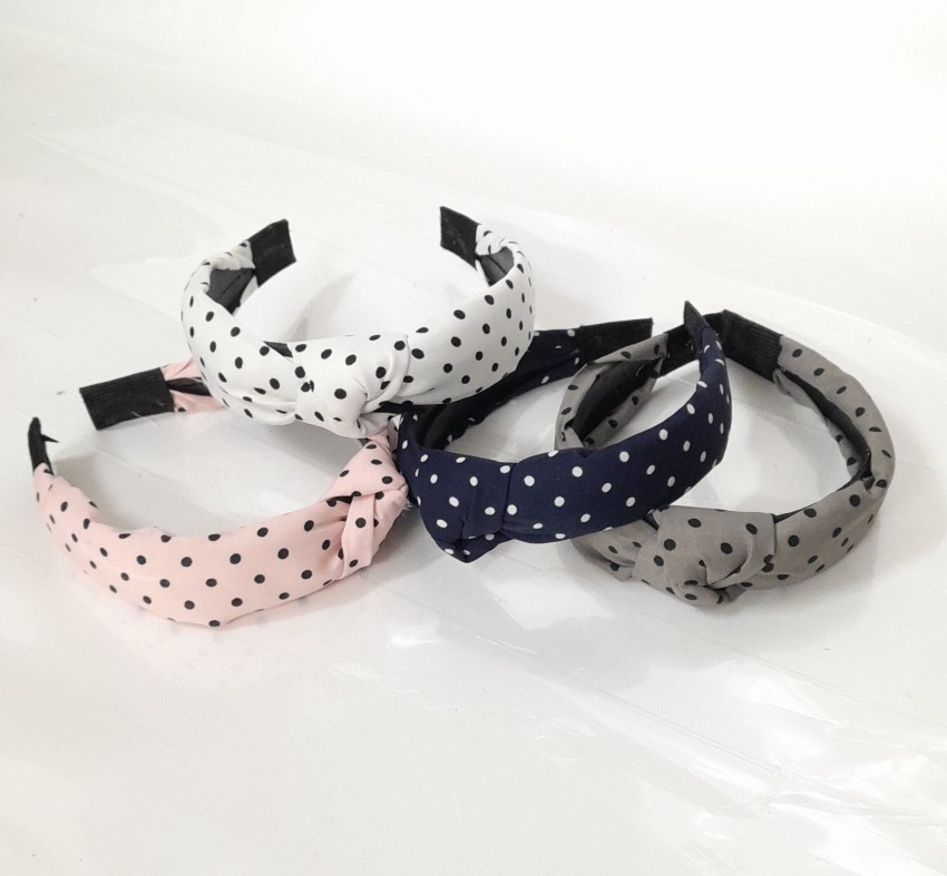 Buy Sky Blue Polka Dot Knotted Bow Hairband Headband for Women and Girls  Pack of 1 pc at eChoice India