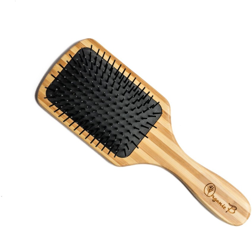 Scarlet Line Professional Maple Wood Anti Static Large Paddle Hair Brush  with Curved Wooden Handle wth Ball Tip Nylon Bristles Fr Styling Brown   JioMart