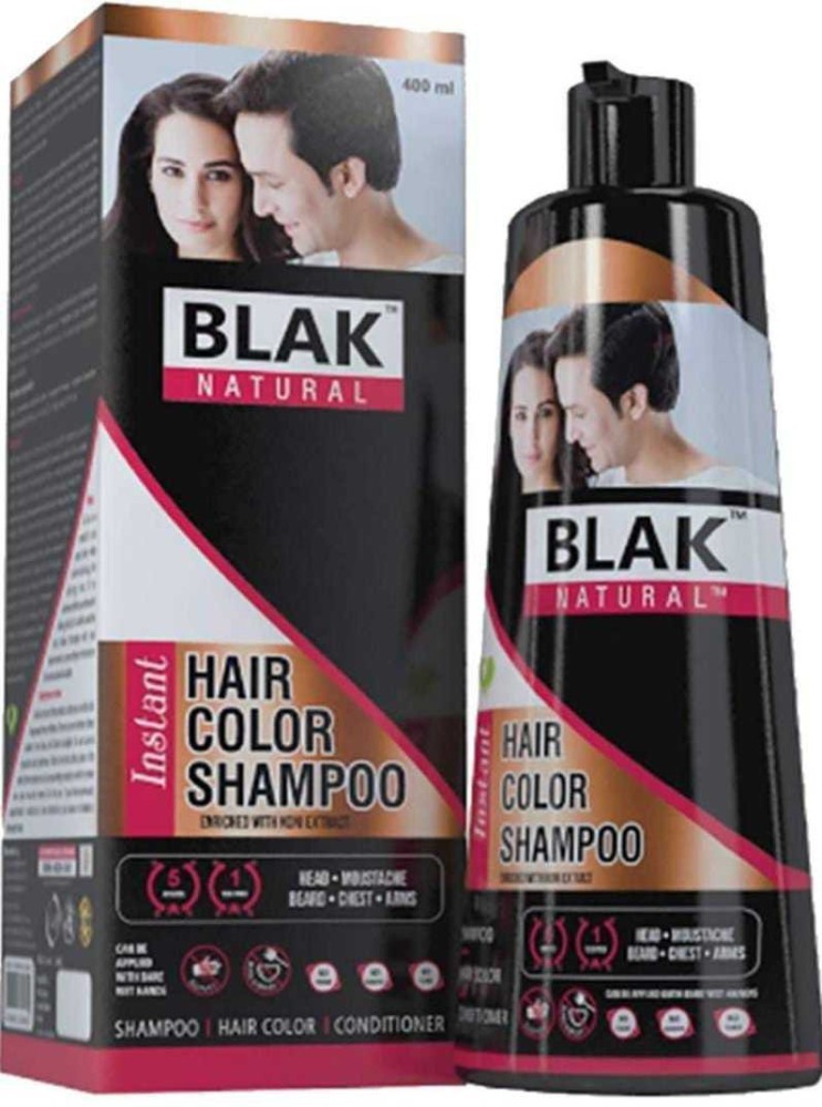 Magical black natural hair colour dye 400mlshampoo based hair dyeunisex hair  colour shampooNo