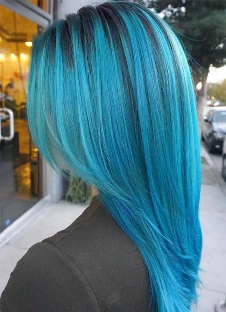 Ocean Blue hair color     Pangling Beauty Salon  Facebook