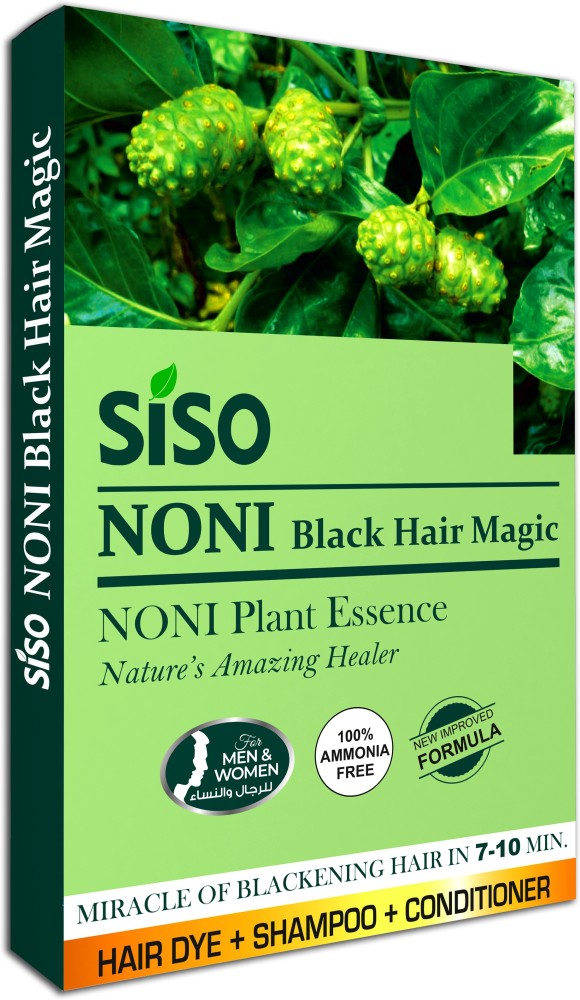 SISO Noni Black Hair Magic (20g X 5) | Hair Color | Hair Dye | Noni Hair Dye  , Natural Black  - Price in India, Buy SISO Noni Black Hair Magic (