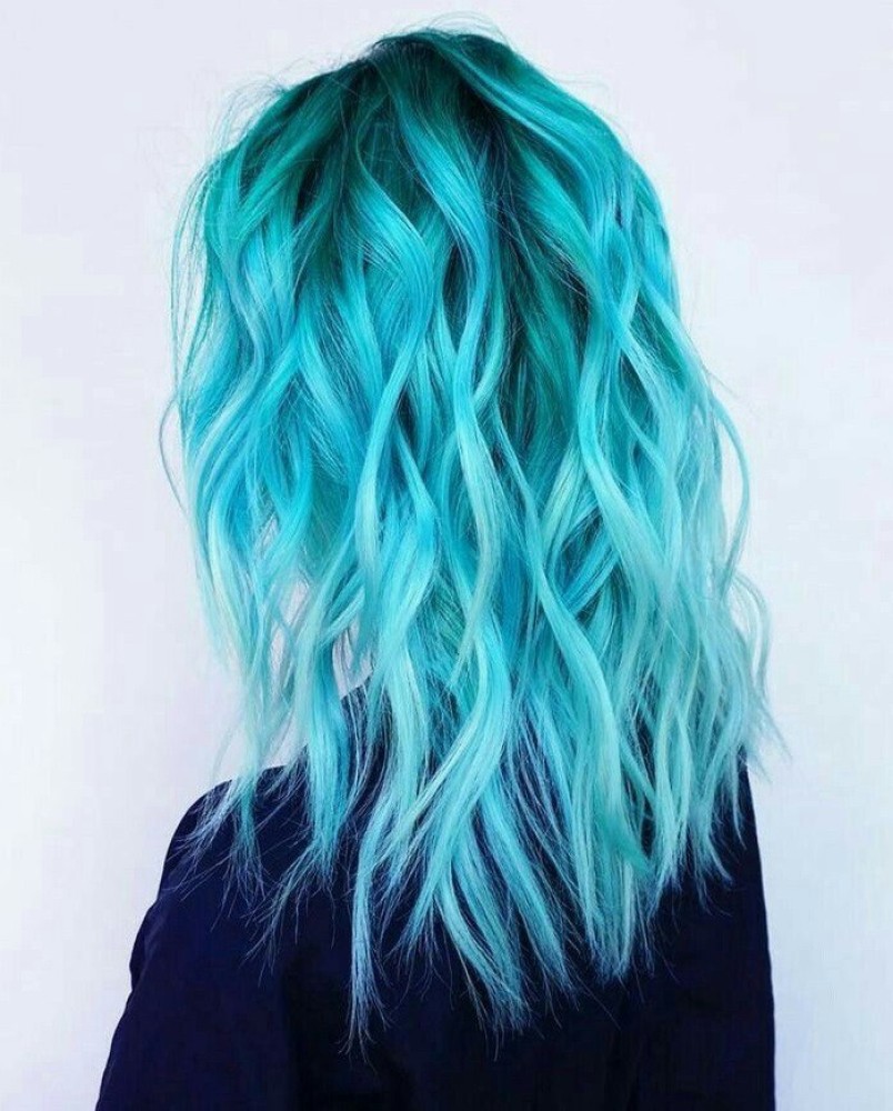 Light Blue Color Denim Hair Trend Photos