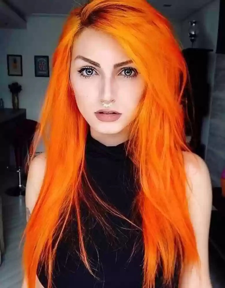 pastel orange hair dye