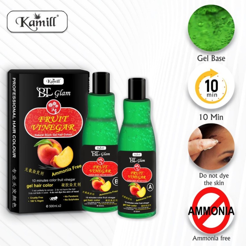 Kwikella Fruit Vinegar Hair colour Gel BLACK  500ml  2
