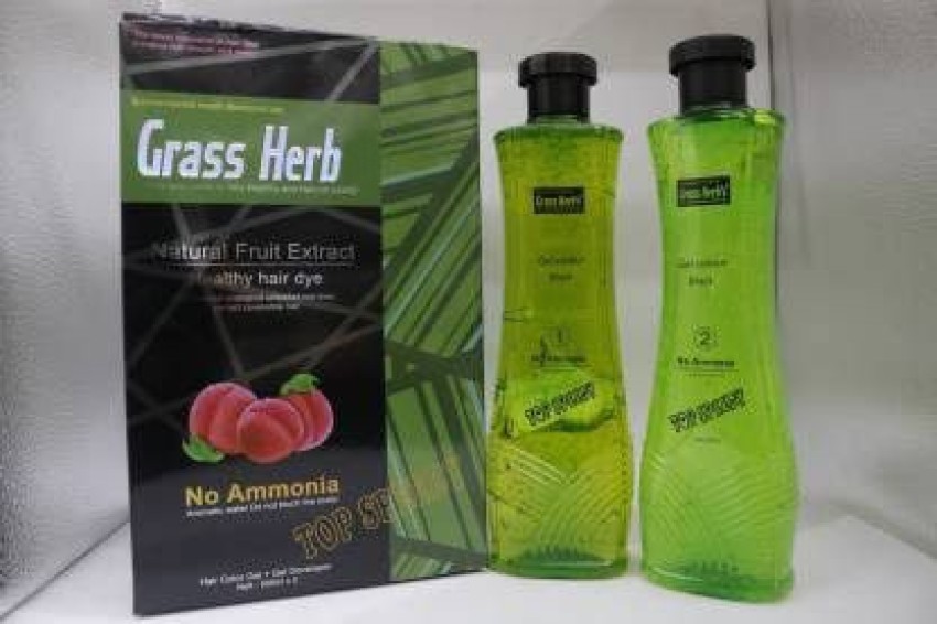 Grass Herbs Natural Fruit Extract Healthy Hair Dye 1000ml Black Hair  Color