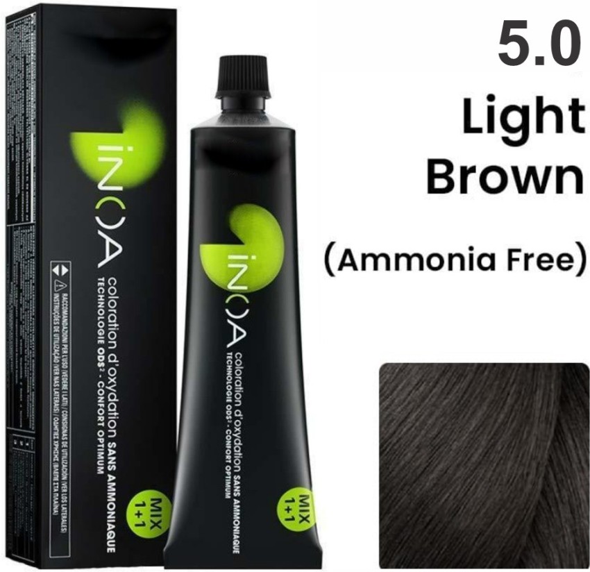 Loreal Inoa Ammonia Free Hair Color 60g 515 Light Ash Mahogany Brown   Developer 90ml  Chhotu Di Hatti