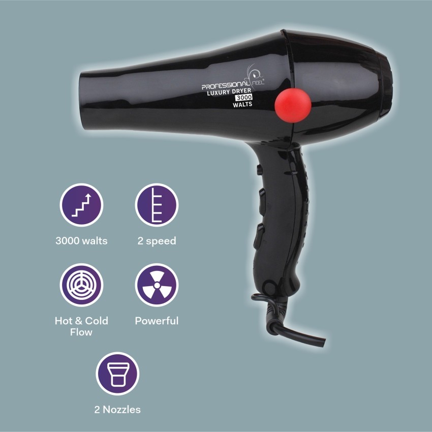 1800W Professional Hot and Cold Hair Dryers with 2 Switch speed setting And  Thin Styling Nozzle