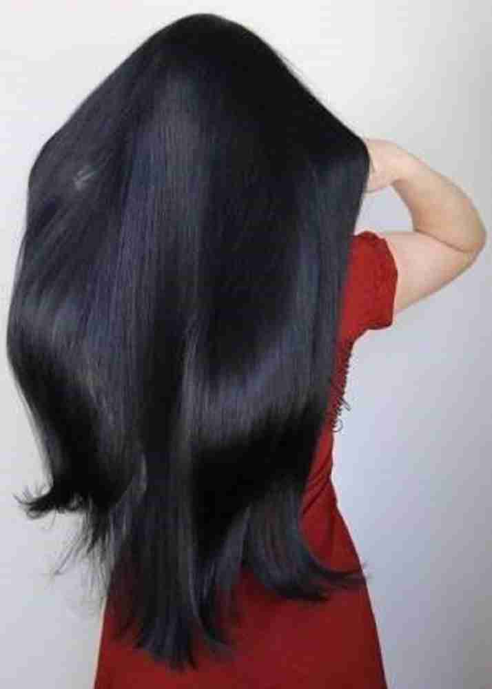 silky black hair