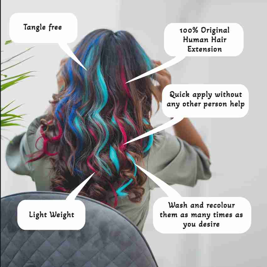 hair originals 100% Original Human Colour Streak Extensions