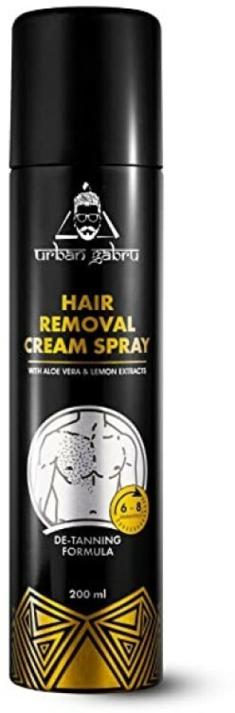 Urbangabru Hair Removal cream Spray  with scent of lemon  Painless Body Hair  Removal spray For Chest Back Legs  Under Arms 200 ml