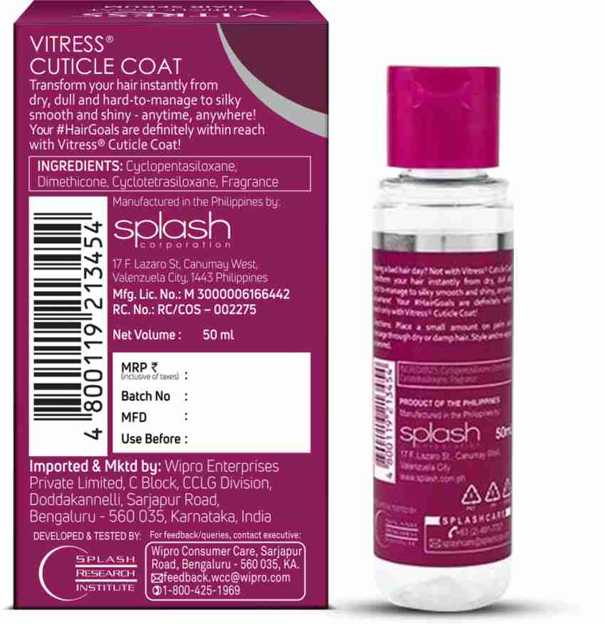 Vitress Cuticle Coat Classic Hair Serum | Instant Transformation