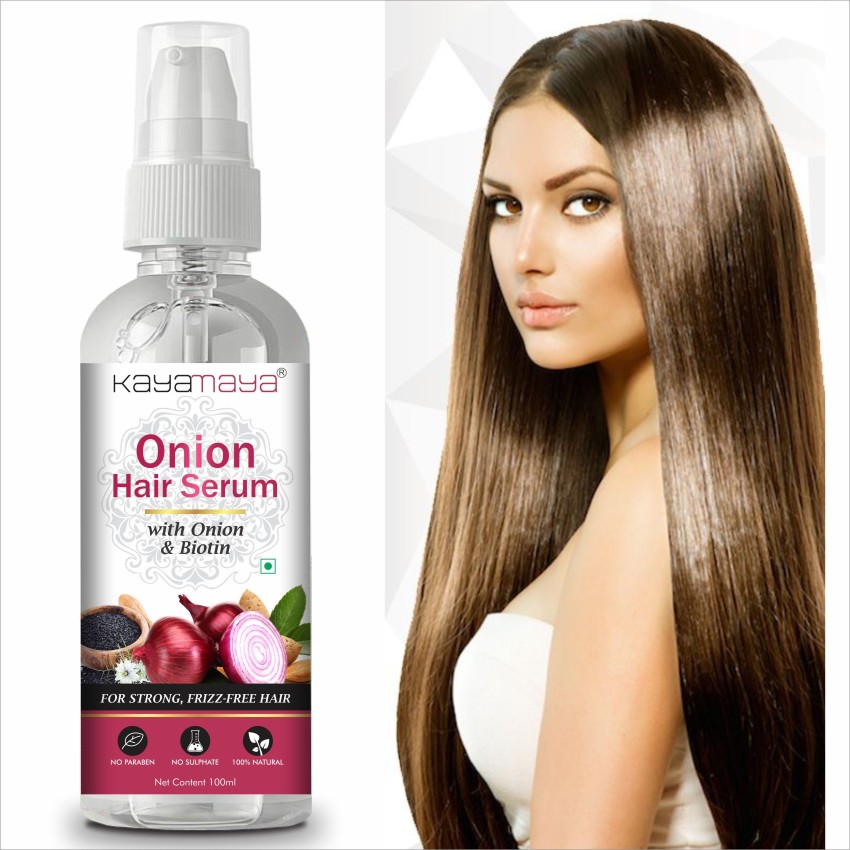 Kayamaya Onion Hair Serum for Hair Growth  Frizz Free Smooth Hair Dry And  Dull Hair  Price in India Buy Kayamaya Onion Hair Serum for Hair Growth  Frizz  Free Smooth