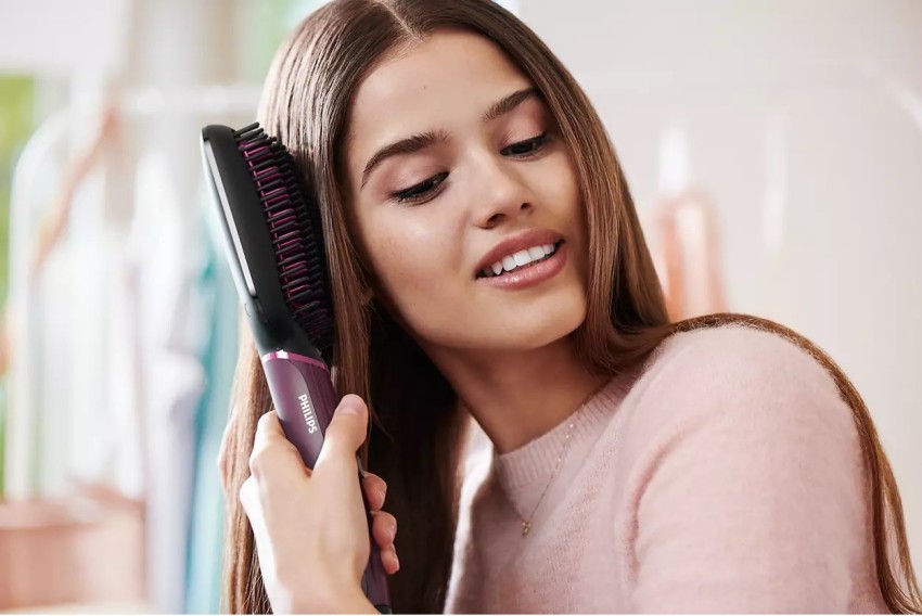 PHILIPS BHH880 Heated Straightening Brush with Thermoprotect Technology   Tail Comb with Steel Pin and Coarse Tooth Personal Care Appliance Combo  Price in India  Buy PHILIPS BHH880 Heated Straightening Brush with