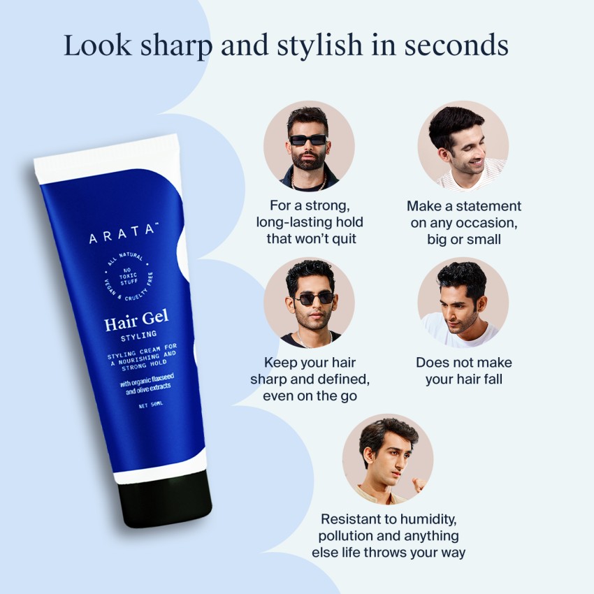 ARATA Hair Styling Gel for MenDaily Use12 Hour Strong Hold  Wet Look Hair  Gel  Price in India Buy ARATA Hair Styling Gel for MenDaily Use12 Hour  Strong Hold  Wet