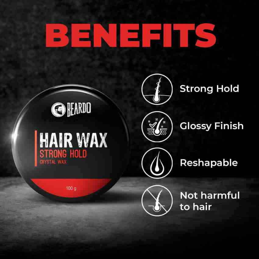 BEARDO Stronghold Hair Wax| Crystal Hair Wax for Men | Glossy Finish | Hair  Style, Shine | Strong Hold Styling Hair Wax Hair Wax Hair Wax - Price in  India, Buy BEARDO