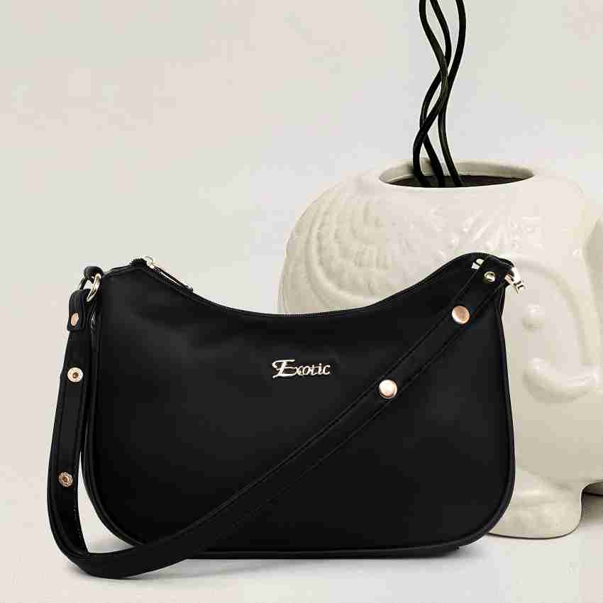 EXOTIC Women Sling Bag Black : : Fashion