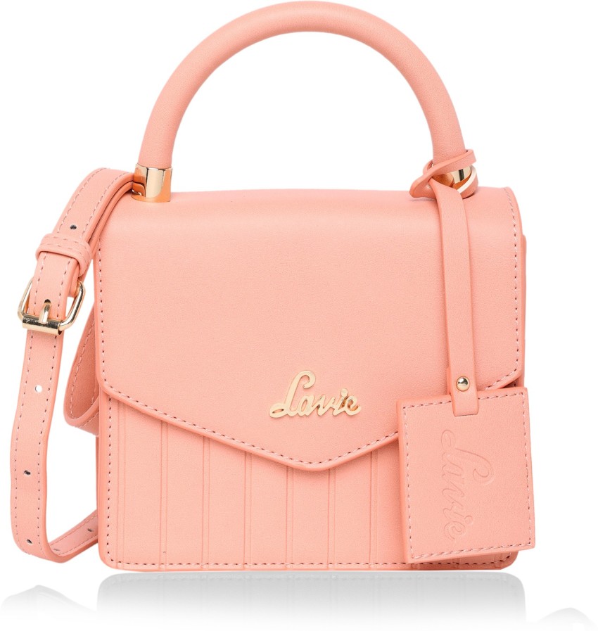 Buy LAVIE Women Pink Satchel Peach Online Best Price in India