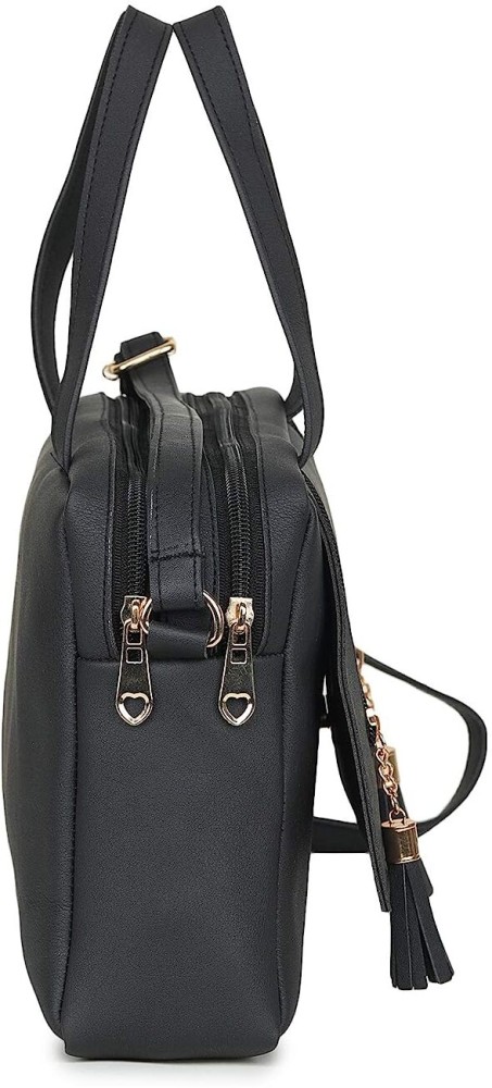 trendytailz Black Sling Bag Quilted Sling Bag for Girls (BLACK