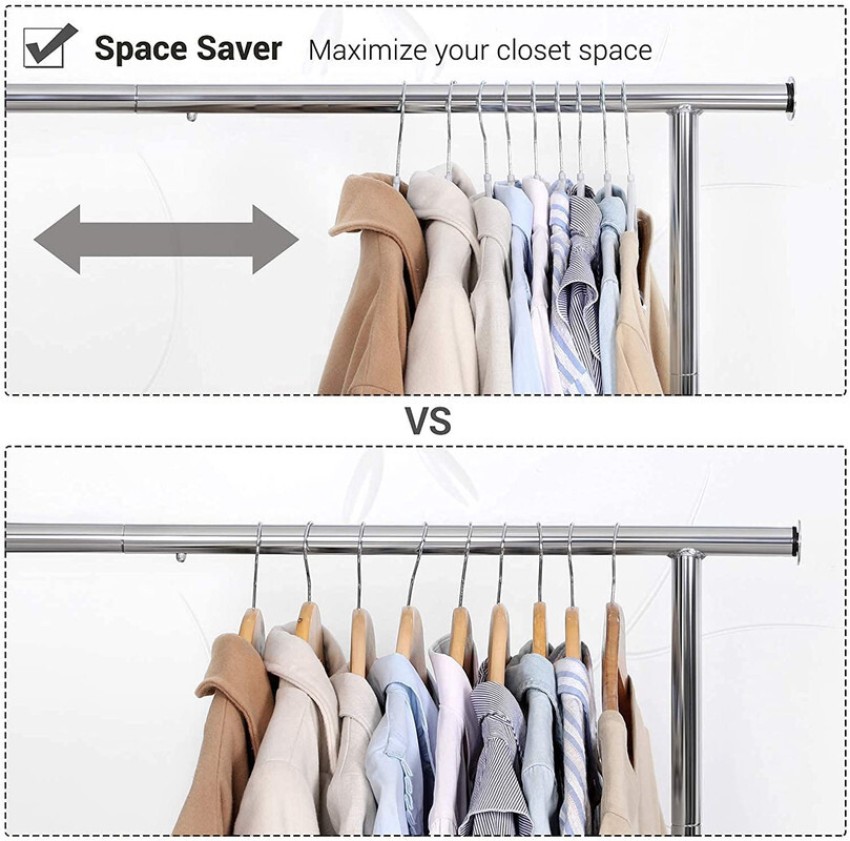 Space Saving Hangers for Clothes -4 in Pack, Heavy Duty Plastic