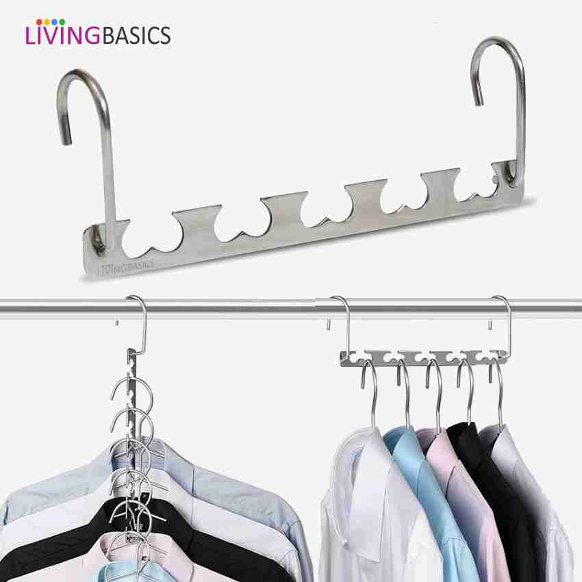 6pcs Magic Hangers Space Saving Hangers Closet Space Saver Hanger Organizer  Multi Hangers Sturdy Plastic For Heavy Clothes Storage