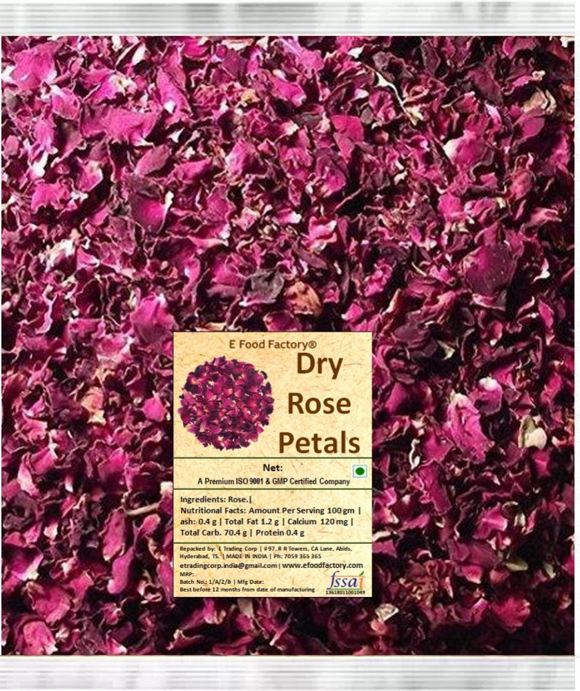 E Food Factory Dry Rose Petels 50 g Price in India - Buy E Food Factory Dry  Rose Petels 50 g online at