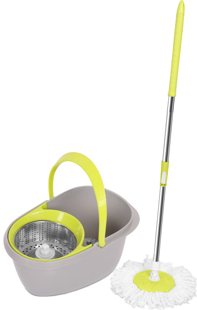 Qozent Household Mop Automatic Spin Mop Cleaning and drying mop(With 2  Refill) Wet & Dry Mop Price in India - Buy Qozent Household Mop Automatic  Spin Mop Cleaning and drying mop(With 2