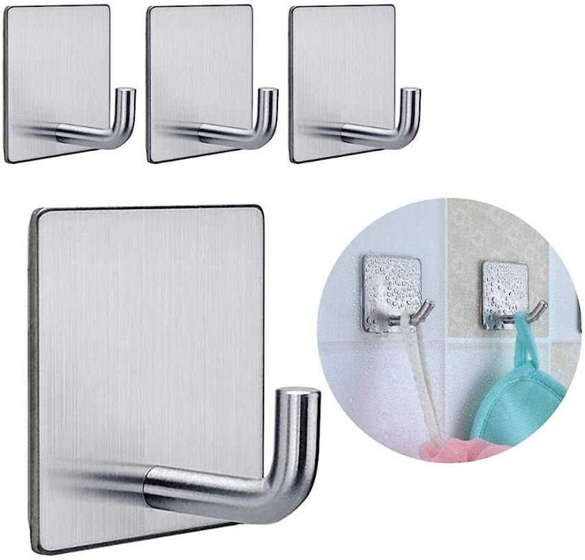 4pcs Heavy Duty Waterproof Adhesive Shower Hooks For Hanging