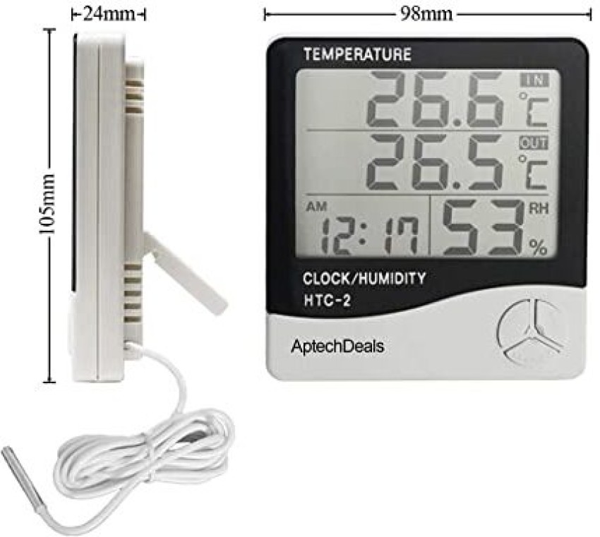 HTC-2 Digital Thermometer Hygrometer with probe Electronic Temperature  Humidity