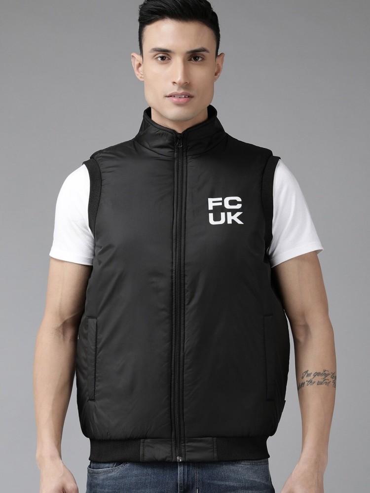 French Connection Sleeveless Solid Men Jacket - Buy French